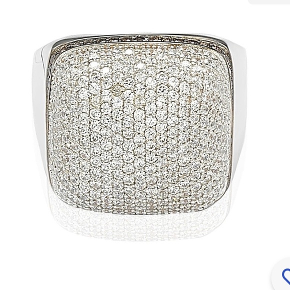 Suzy Levian Sterling Silver
Brown and White Cubic
Zirconia Micro Pave Dome
Ring - Picture 2 of 4